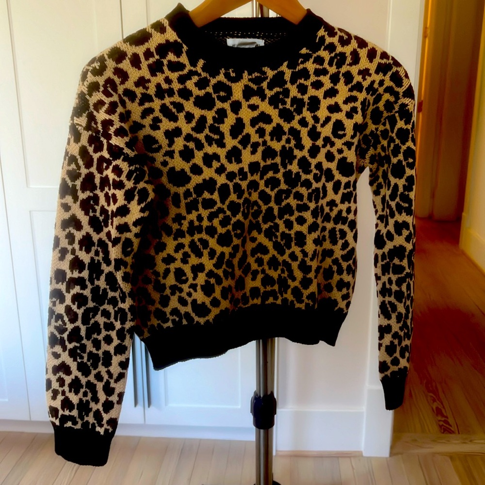Girls cheetah print sweater